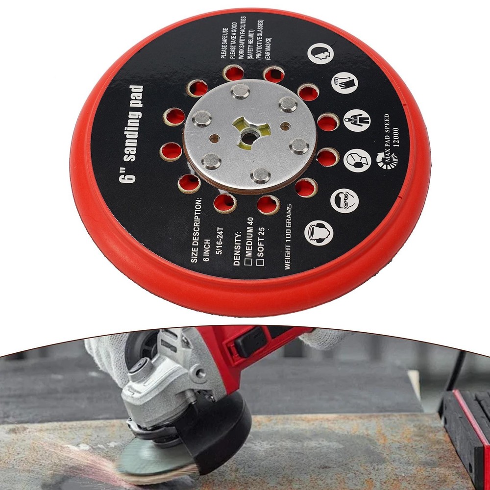 6 Inch Sanding Pad Medium and Multi-Hole Back-up For RSM6045