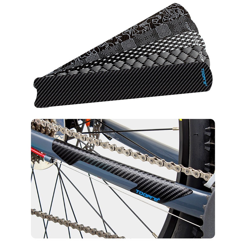 High Quality Bicycle Stickers Bike Chain Guard Carbon Pattern Frame Protector