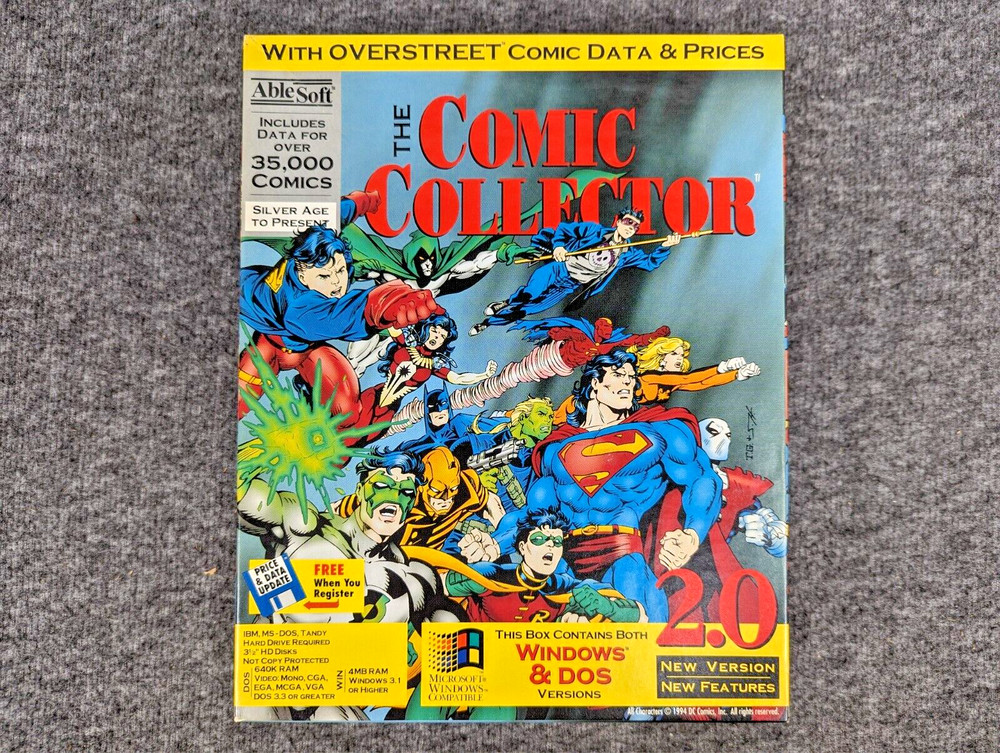 The Comic Collector 2.0 PC Price Guide Software (1994) - AbleSoft Inc. - EUC