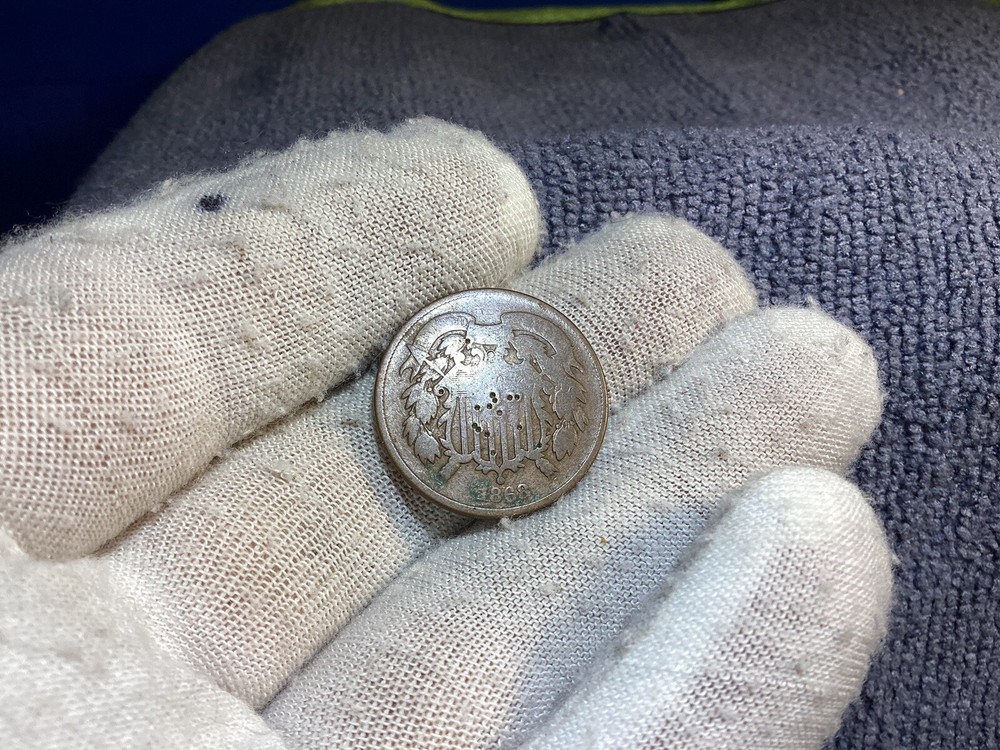 1868 TWO CENT PIECE OBVERSE POCK MARKS LOWER GRADE FREE SHIPPING