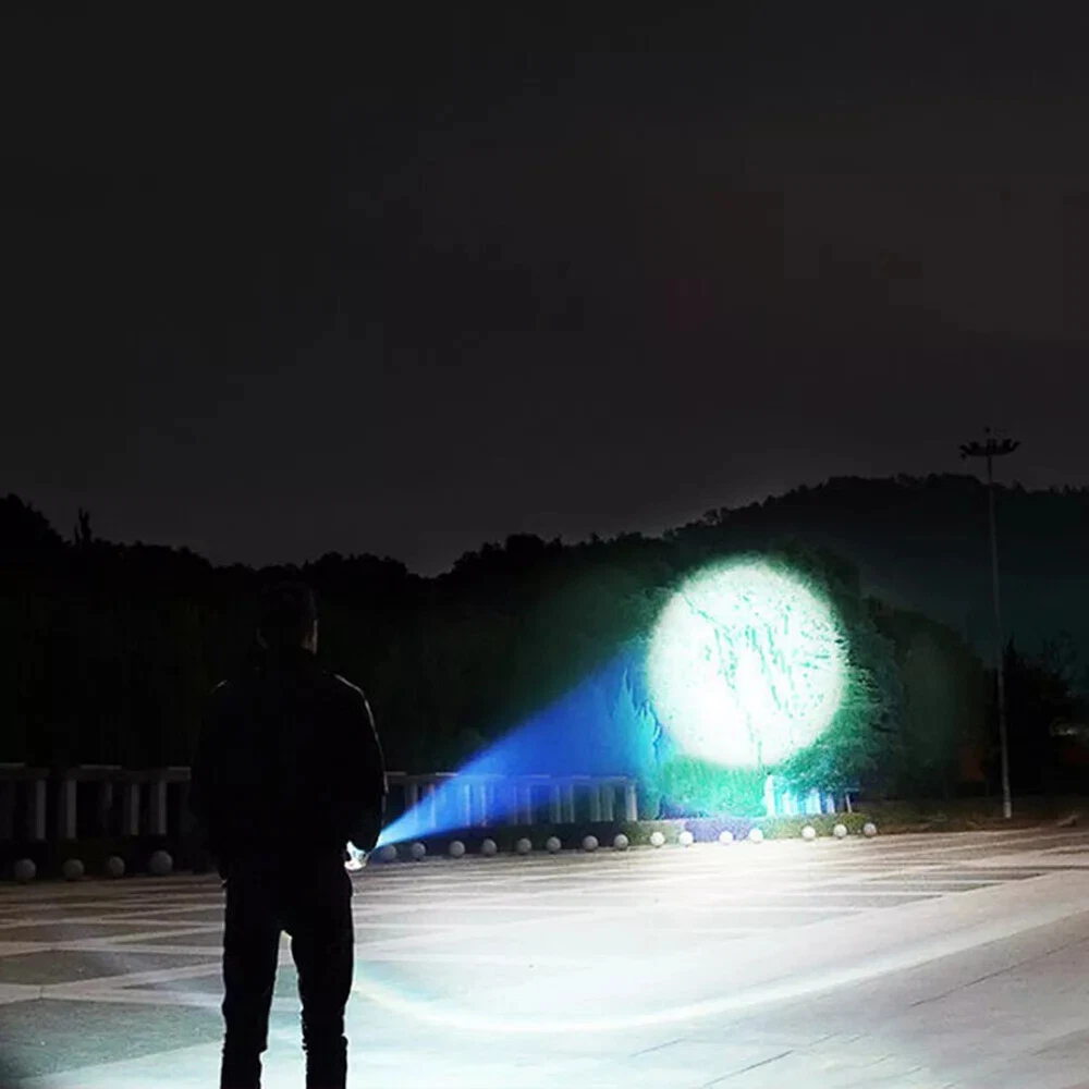 2 x 99000000 Lumens Super Bright LED Tactical Flashlight Rechargeable Work Light