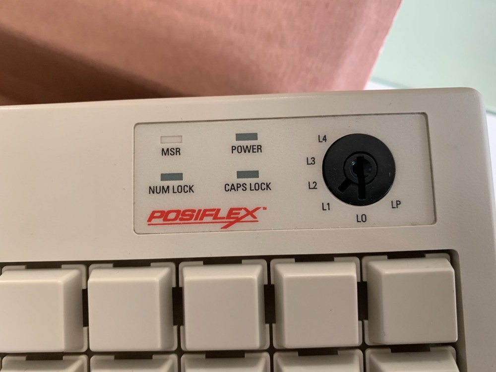 POSIFLEX KB3200 AT INTERFACE PROGRAMMABLE KEYBOARD WITH MAGNETIC STRIPE READER