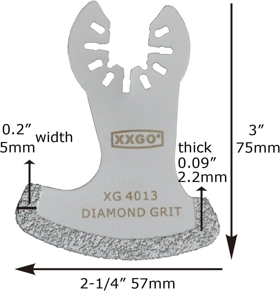 4 Pcs Oscillating Multi Tool Diamond Segment Swing Semi Circle Grit Grout Saw Bl