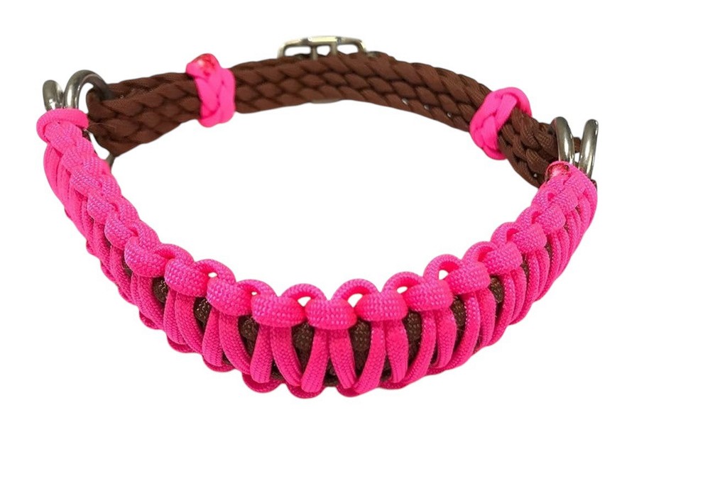 side pull hackamore attachment hot pink all size black or brown chinstrap