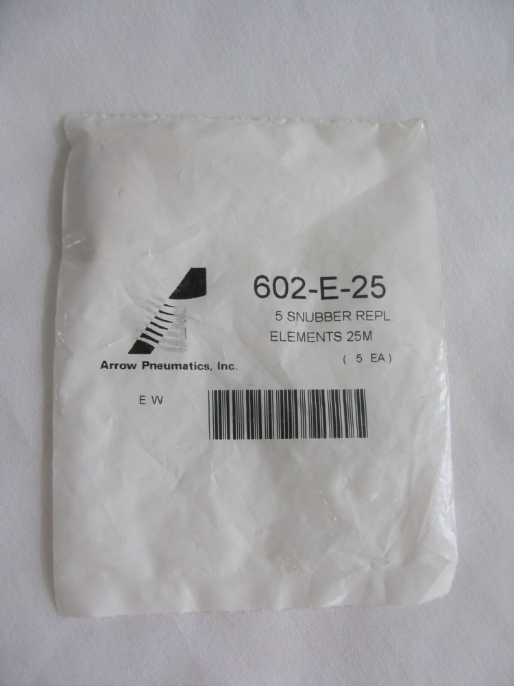 Arrow Pneumatic Snubber Replacement Elements Model 602-E-25 Pack of 5pcs
