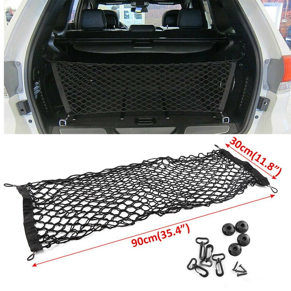 Envelope Style Rear Trunk Cargo Net Storage Organizer Bag Hook Universal For Car