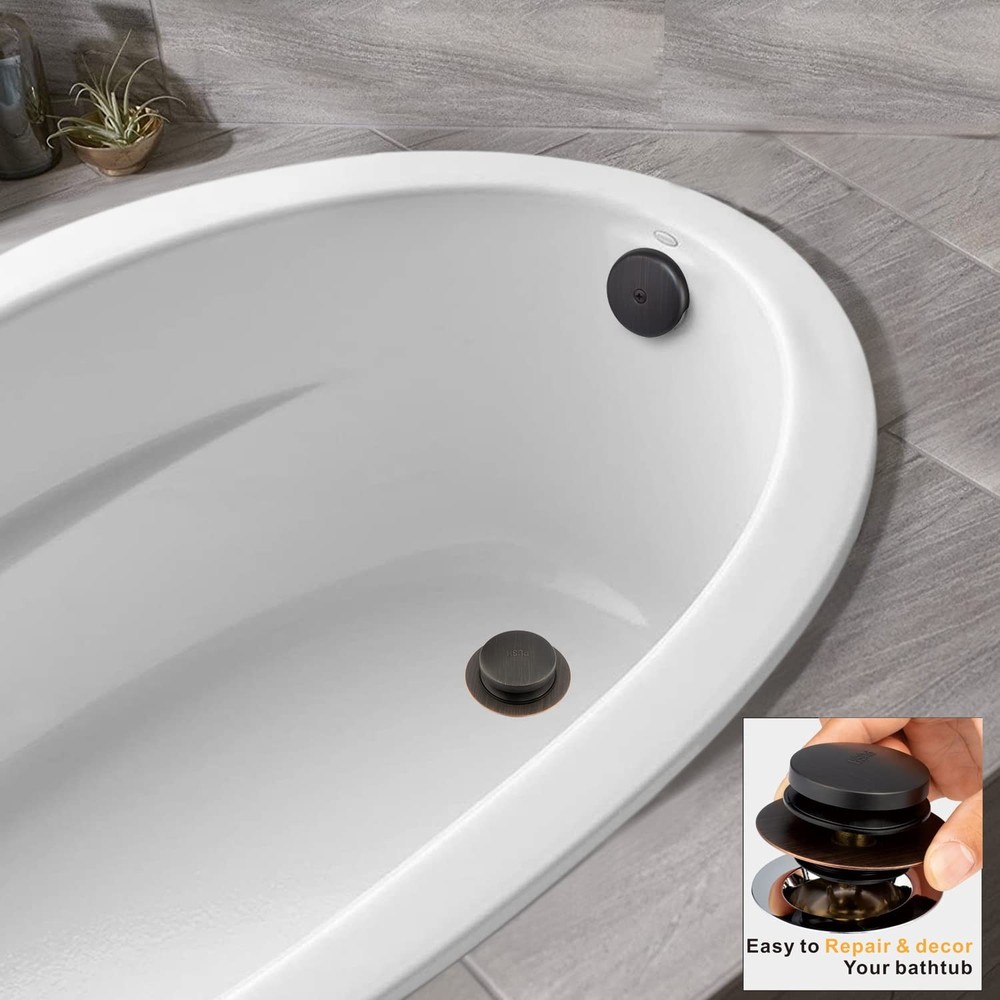 Bronze Universal Tub Drain Tip Toe Conversion Kit Oil Rubbed