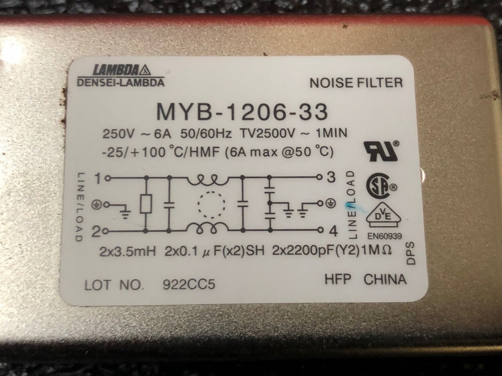 MYB-1206-33 Nemic-Lambda Noise Filter