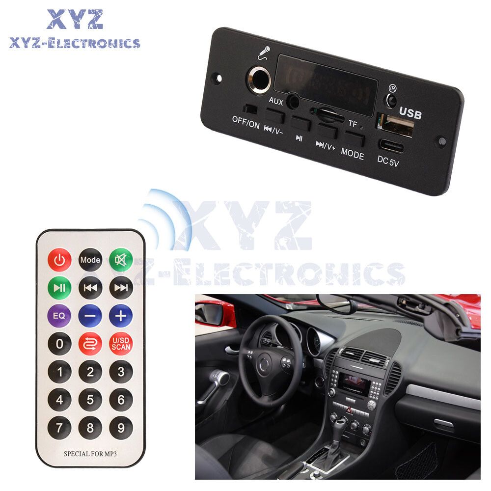 DC5V 2*5W Bluetooth 5.0 Amplifier MP3 Decoder Board Car Music Player FM Radio