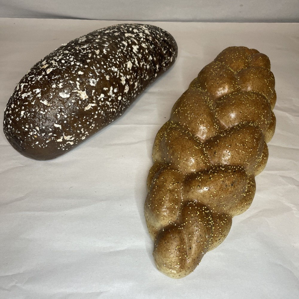 Large Prop Bread Loaves Oat Wheat  And Braided