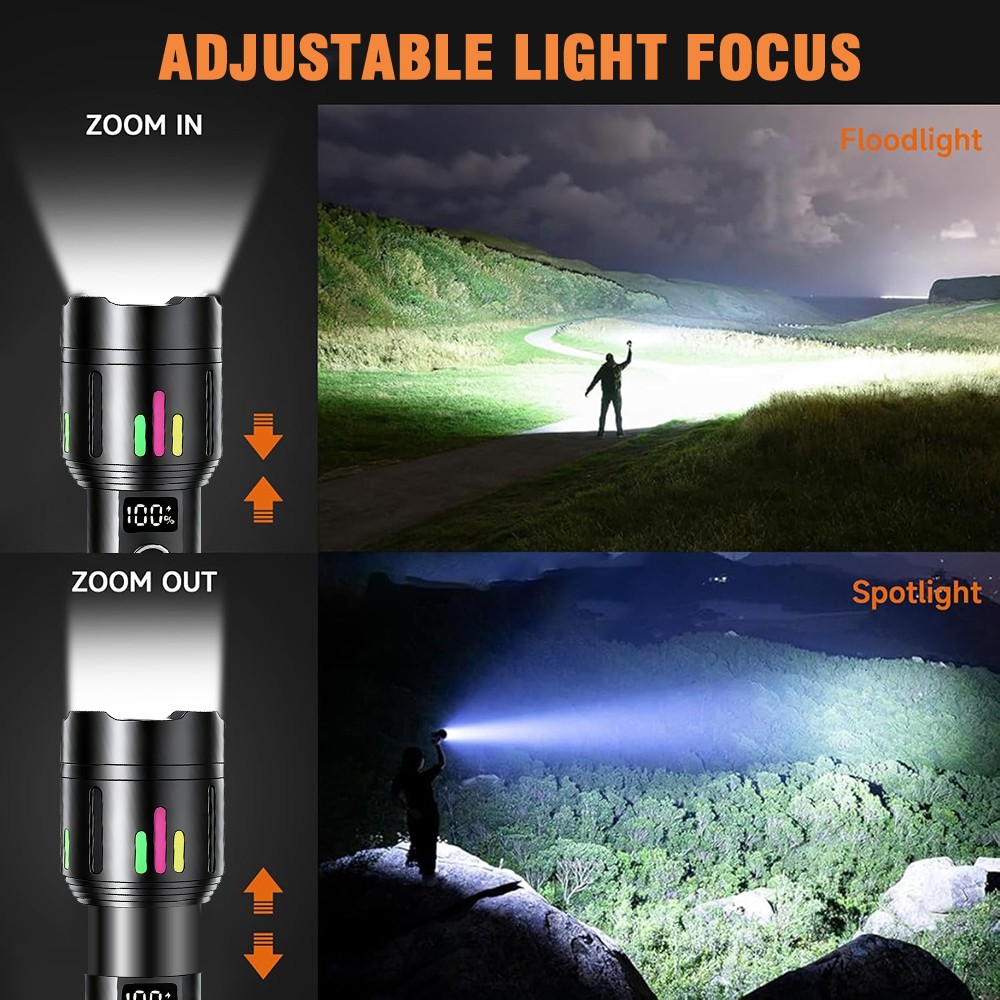 Rechargeable 990000000LM Super Bright LED Flashlight Tactical LED Work Light