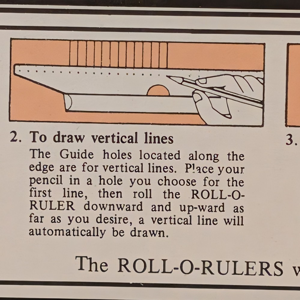 Roll-O-Ruler Rolling Drafting Ruler 12in Wei's CP-405 New In Box