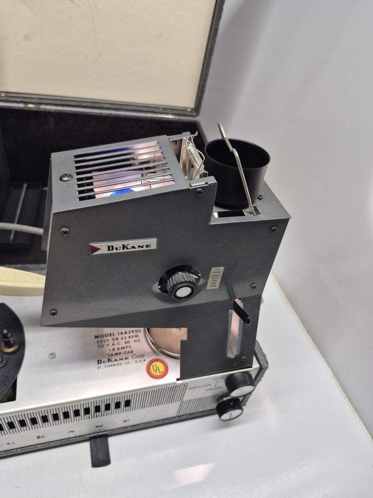 Vintage Dukane Micromatic Projector/Record Player Model 14A395D Read Description