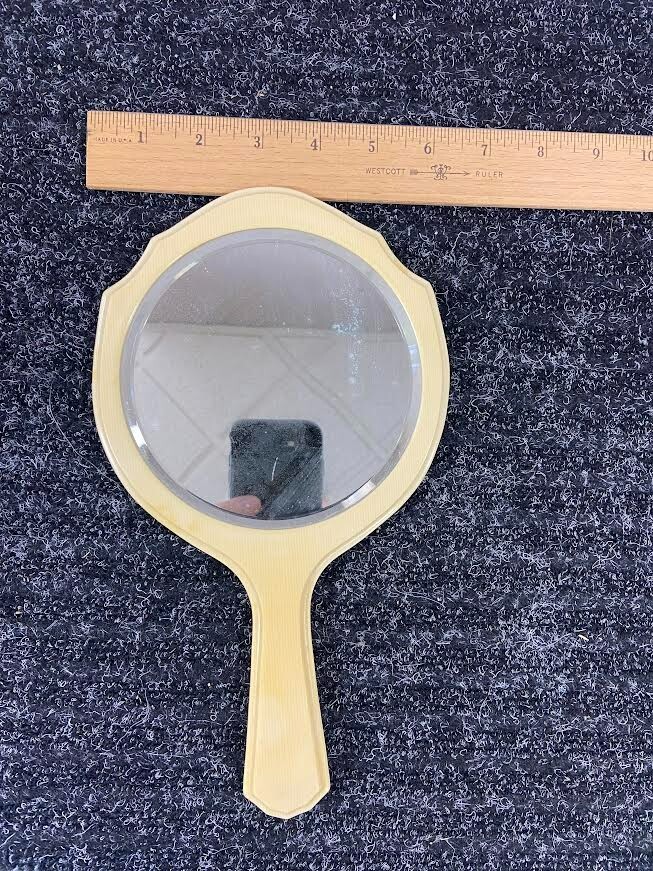 Vintage Art Deco Handheld Mirror