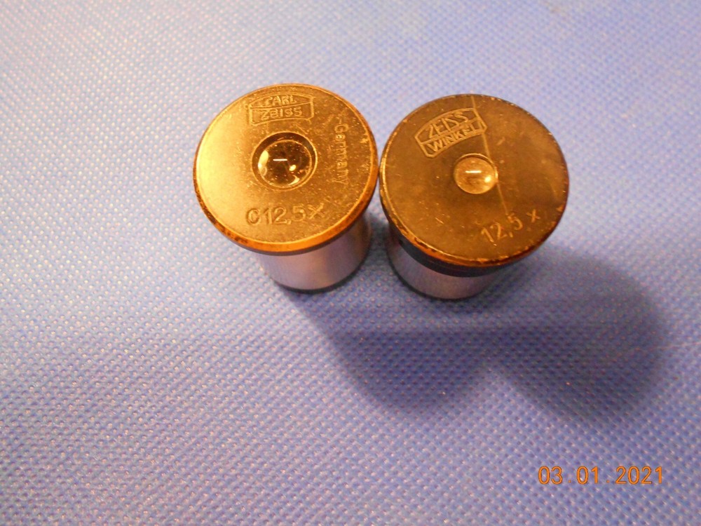 MICROSCOPE  EYEPIECES ZEISS 12.5X  PAIR