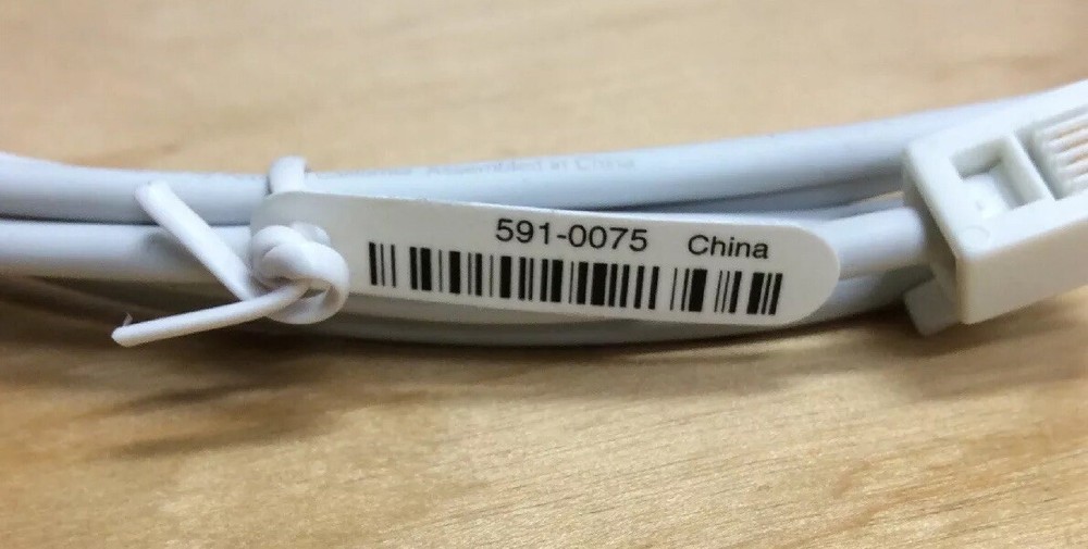Apple 591-0075 RJ11-NMP, 6FT Phone Modem Cable White