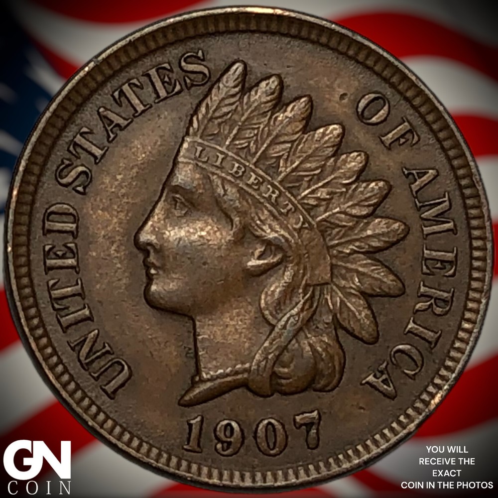 1907 Indian Head Cent Penny X1944