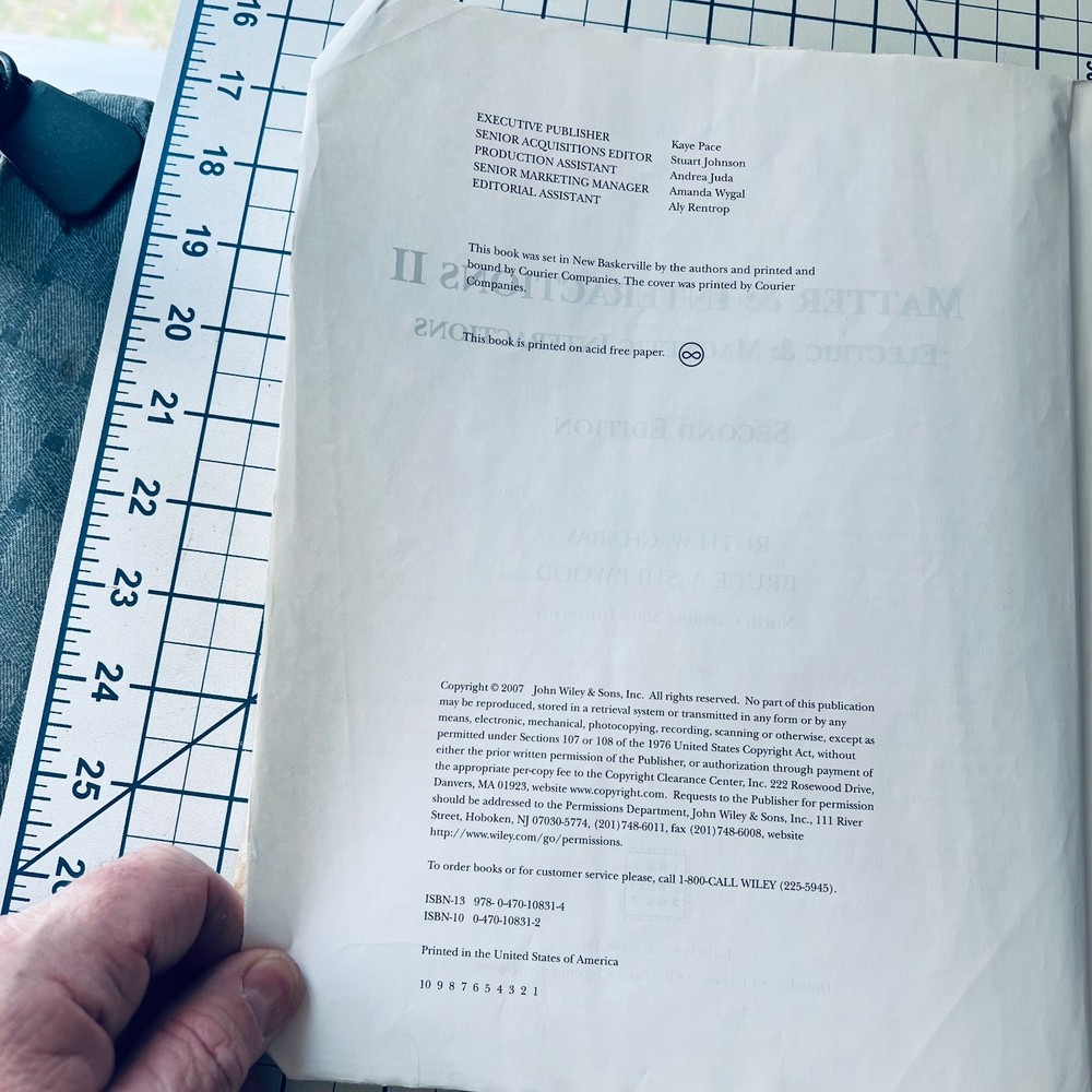 Matter & Interactions II Electric & Magnetic Interactions 2007 Vintage Computing