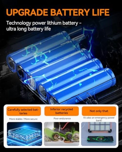 Multifunction Rechargeable Work Light Solar Portable Flood 1pack 100W 6000mAh