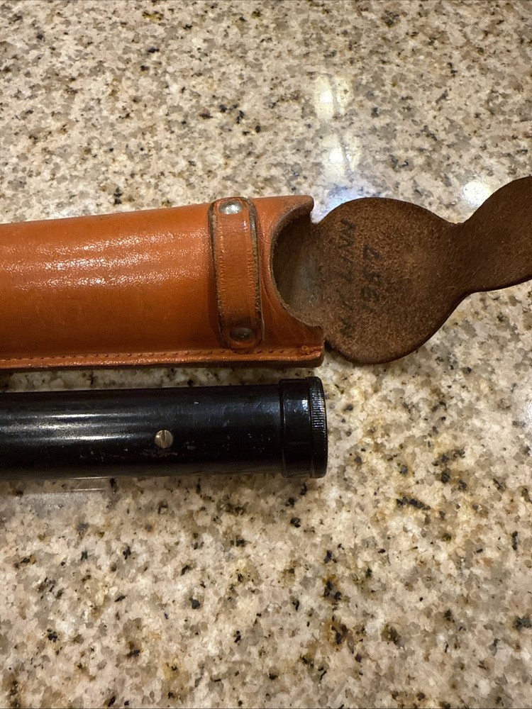 Vintage Handheld Keuffel & Esser Transit Scope Sight Level with Leather Case