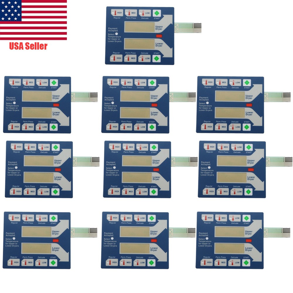 10x  for Dexter Stack Dryers Blue Touch Pad 9801-059-004 9801-059-006