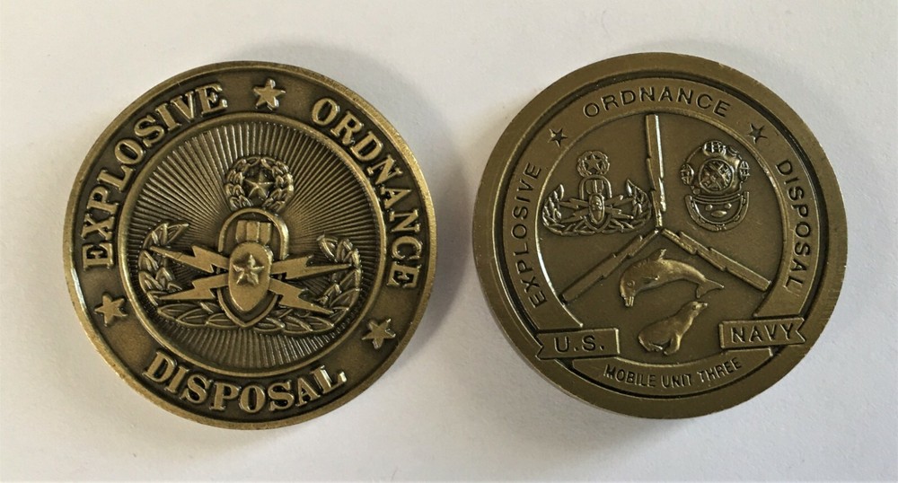 Navy EOD Mobile Unit Three MU3 Challenge Coin