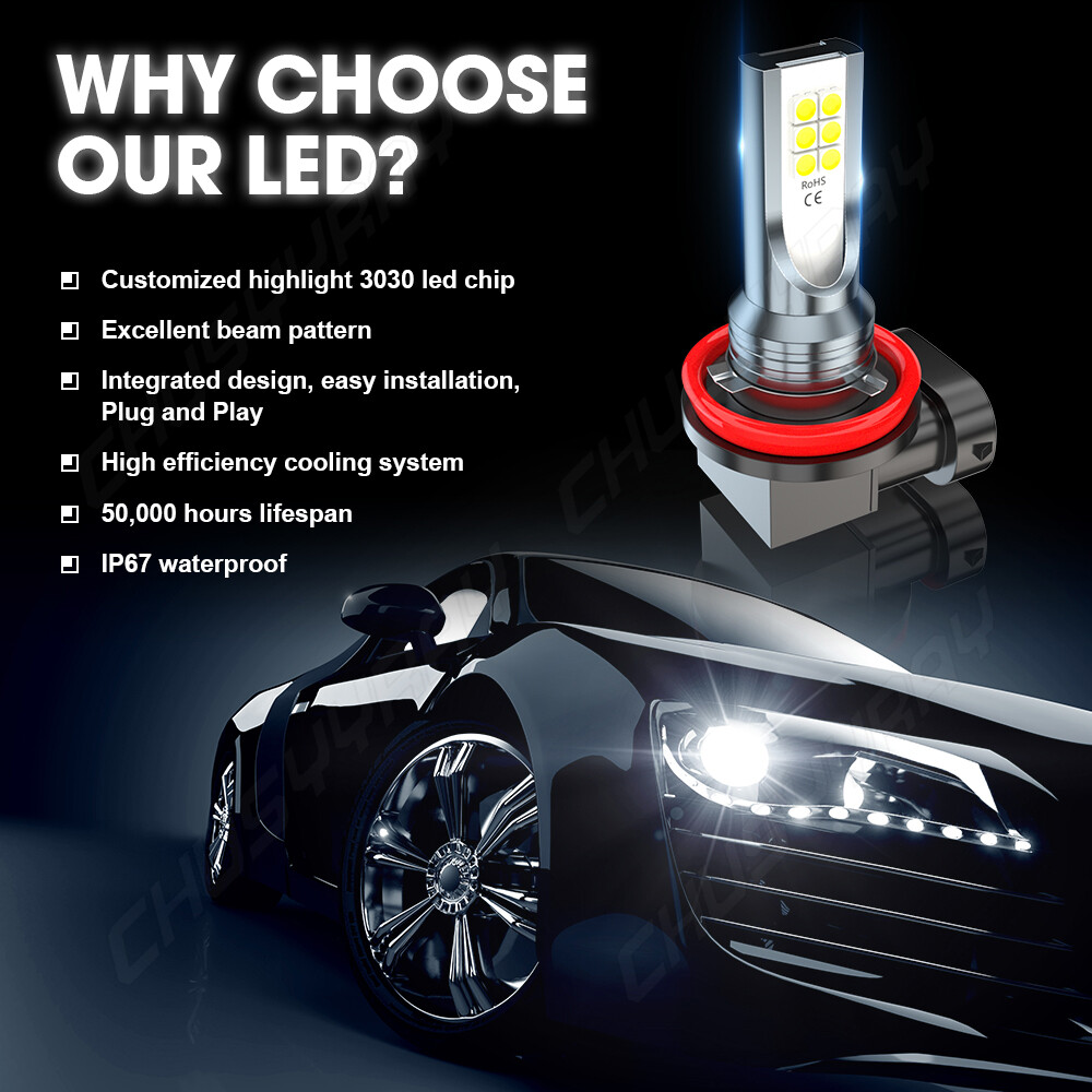 For Mercedes-Benz E350 E320 E550 -6x 6000K LED Headlight + Fog Light Bulbs Kit