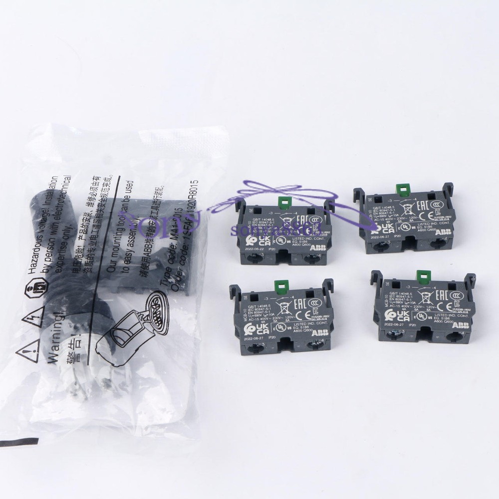 1x ABB Control Joystick Switch MJS6-40B with 4 MCB-10 Contacts Reset Type