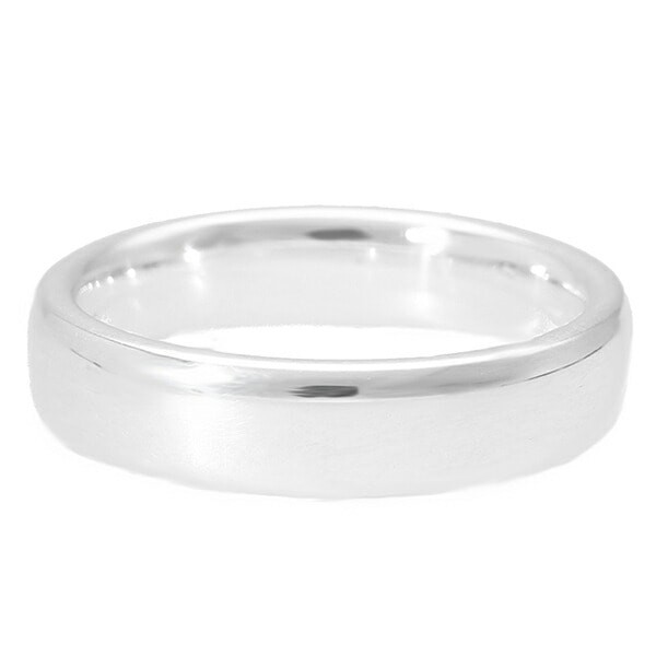 Sterling Silver 925 Plain Dome Band Ring 5mm (Size 17)