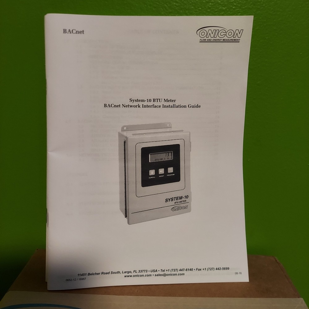 ONICON SYSTEM-10 BTU Meter Reader Controller