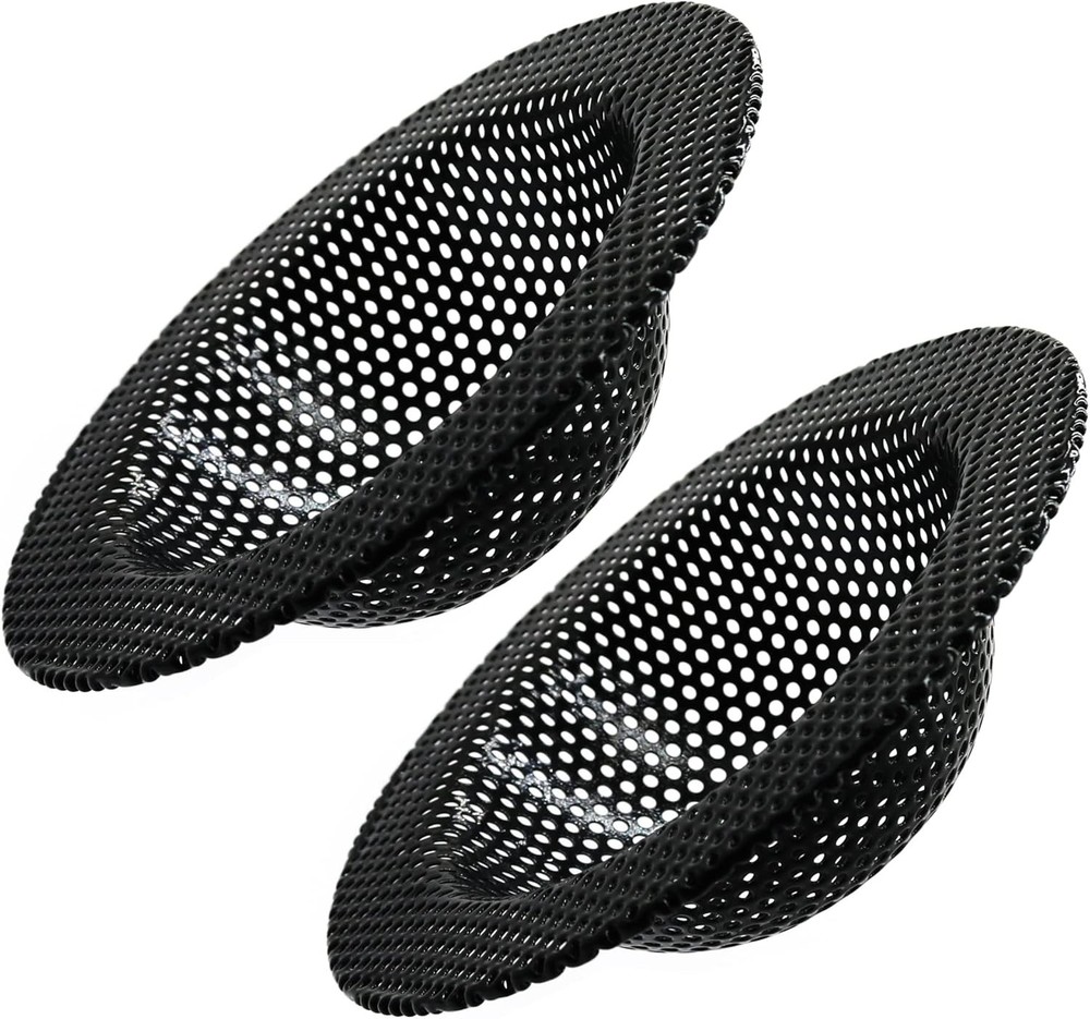 Kitchen sink drain strainers 2-pack black stainless steel