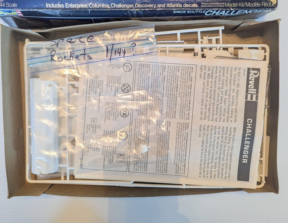 Revell Space Shuttle Challenger For Parts Only
