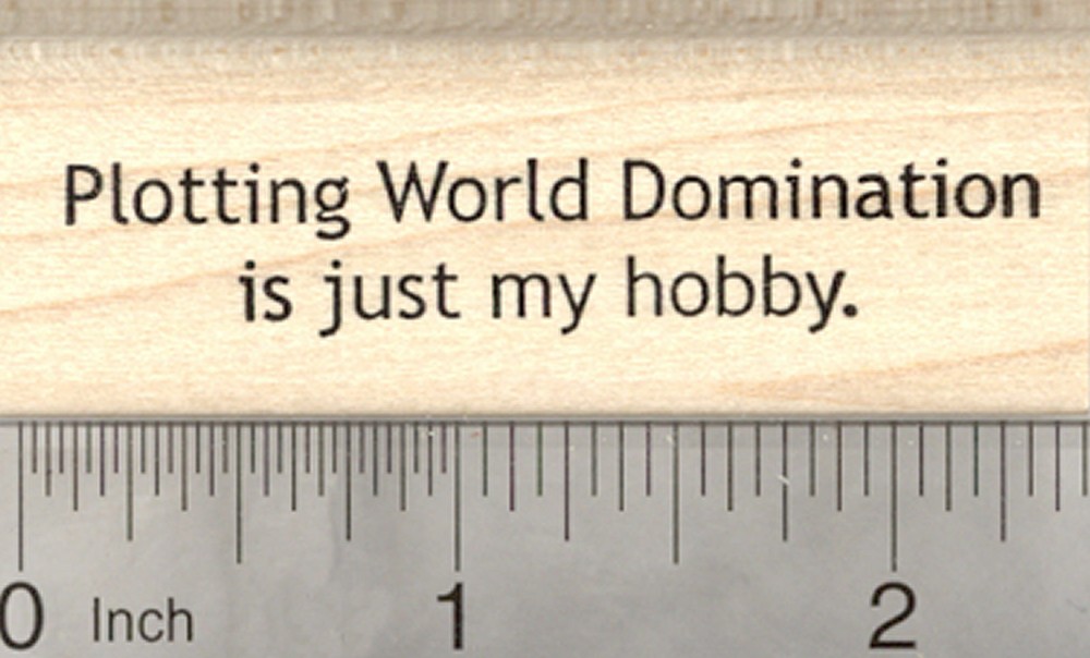 Plotting world domination Rubber Stamp, Groundhog Day D26516 WM