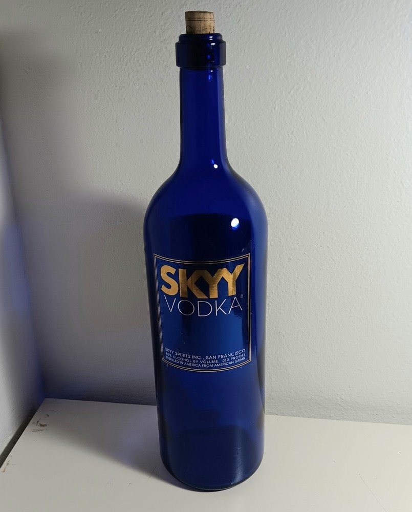 RARE Giant Oversized 18" SKYY VODKA Bottle Empty Bar Decor bottle 90mm