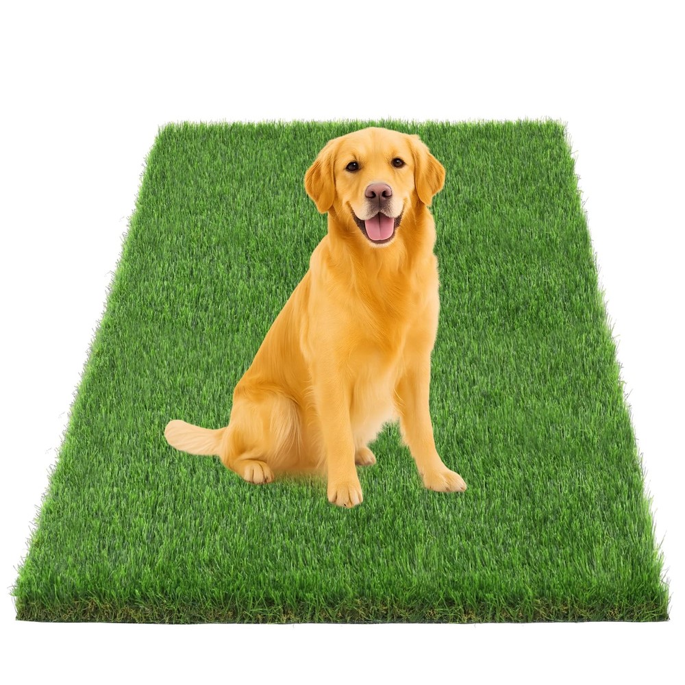 Three Oranges Artificial Grass Dog Training Mat Large 3x5FT Reusable Turf Draina
