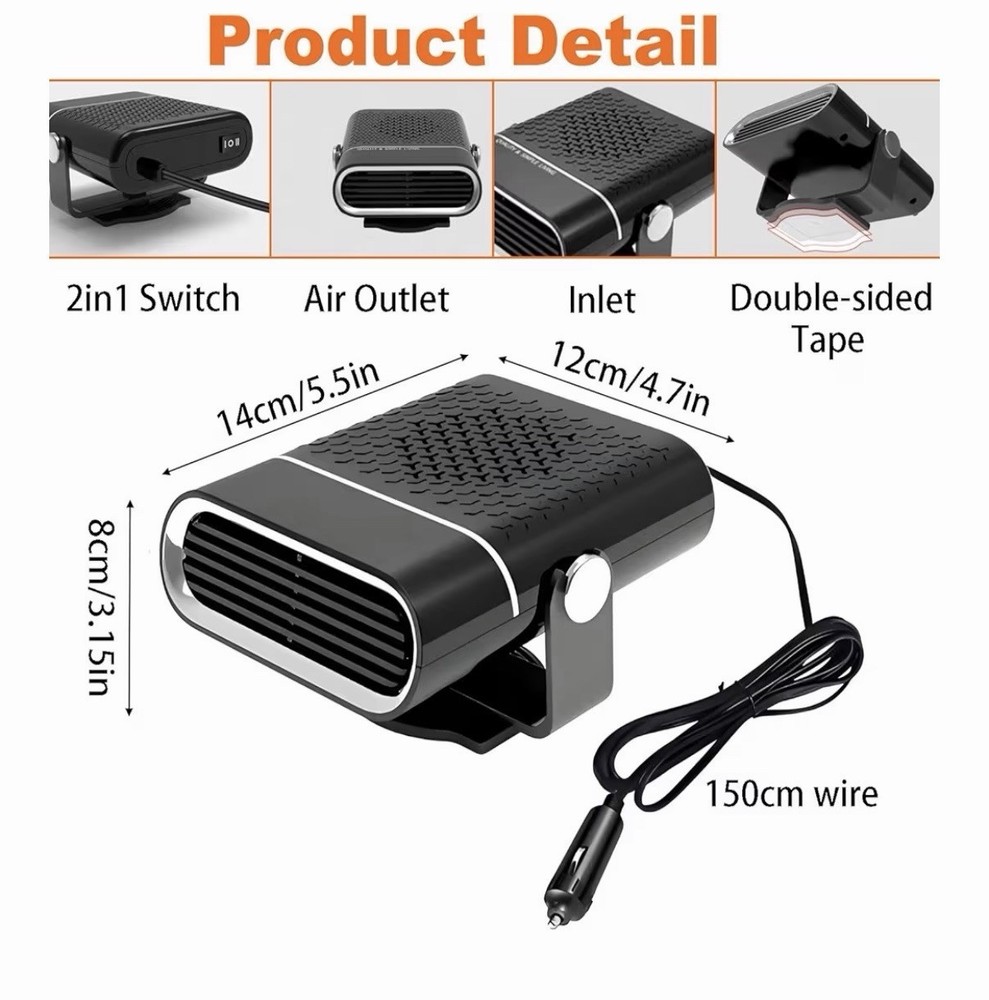 Auto Heater Fan 150 W