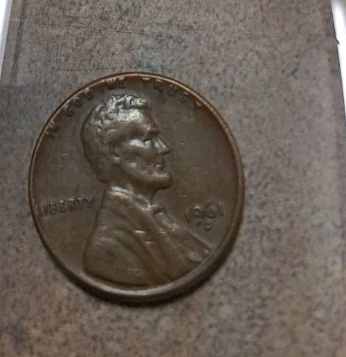 1961 D Penny Error L On Rim
