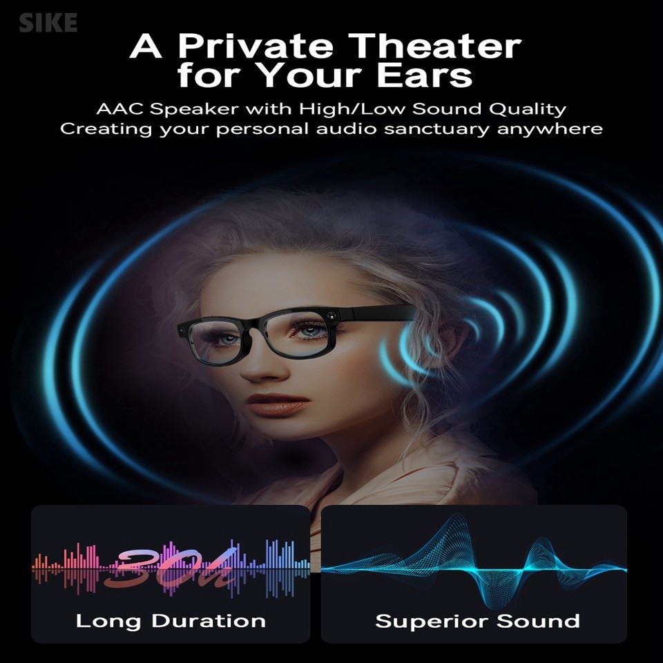 Smart Bluetooth Glasses with Camera, Voice Assistant & Calling Functions