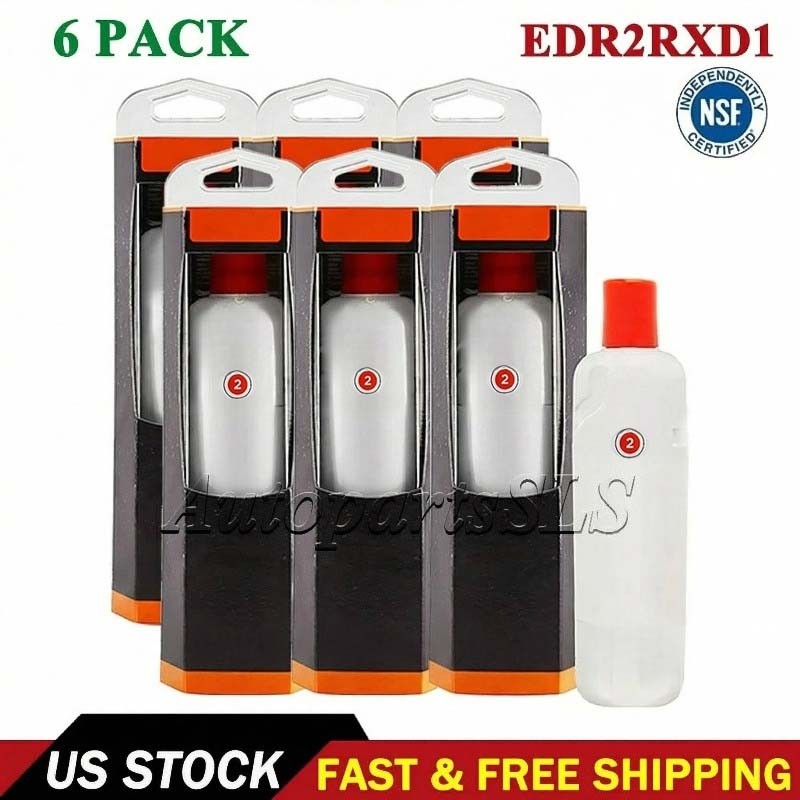 6Pack ΕDR2RXD1 Refrigerator Water Filter 2 Replacement New FREE SHIP Sealed Home
