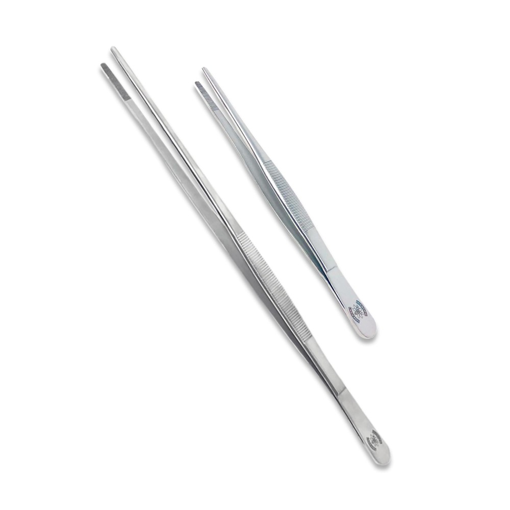 Scientific Labwares Silver Premium Antimagnetic Thumb Forceps Precision Grip