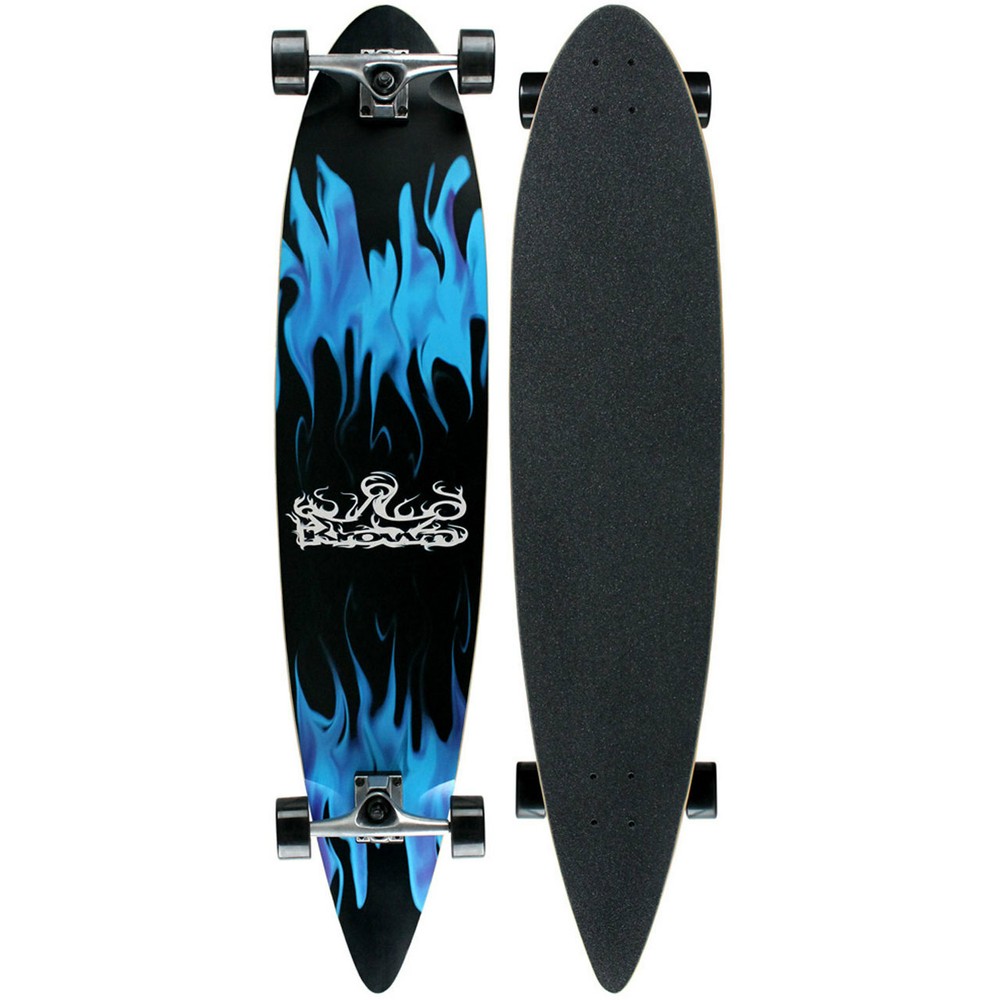 Krown - Pin Tail Blue Flame Longboard