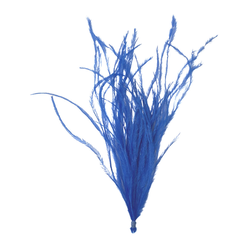 Ostrich Feather Pincher - Royal Blue