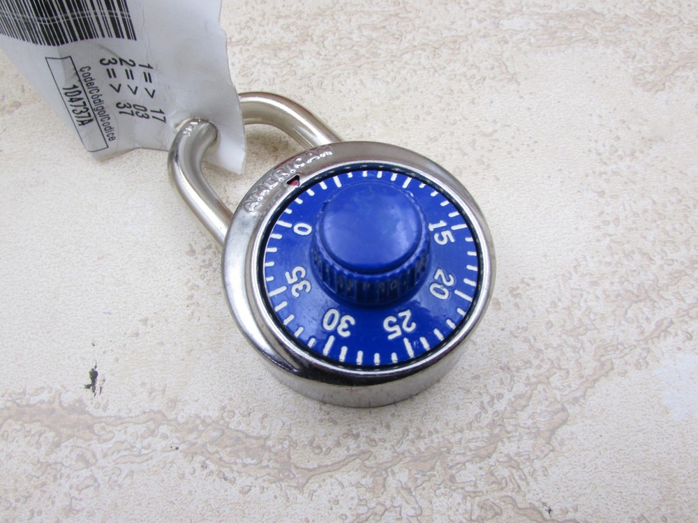 6 Pack American Lock Combination Padlock A400K Key Controlled, Blue