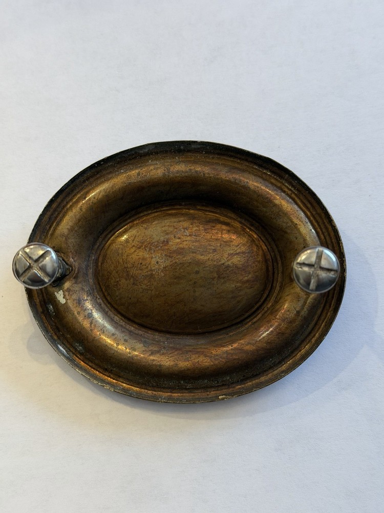 Hepplewhite Style Vintage Drawer Pull Drop Bail Brass Plated Pull 2.5”CC