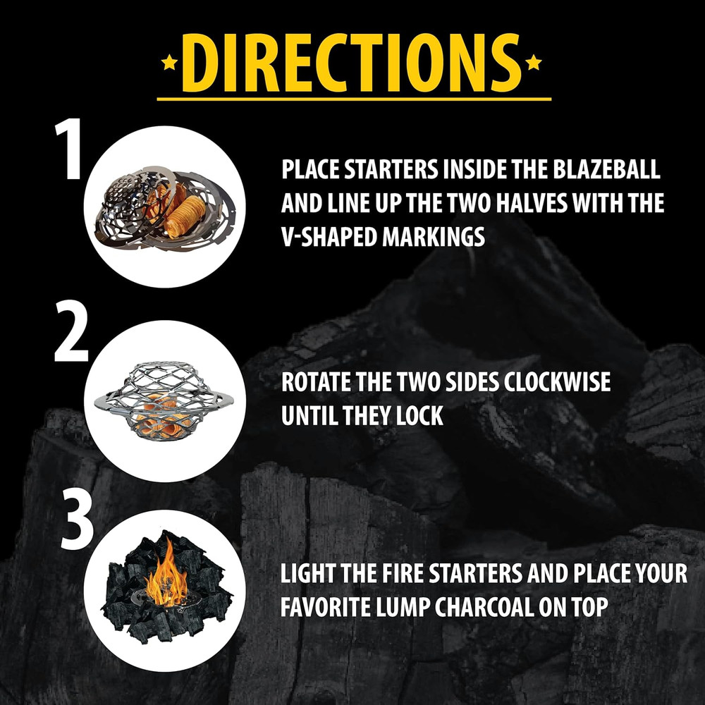 Ultimate Fire Starter Bundle, Blazaball and starters Natural Fire Starters 30 Pi