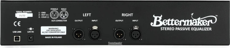 Bettermaker Stereo Passive Equalizer with Plug-in Control