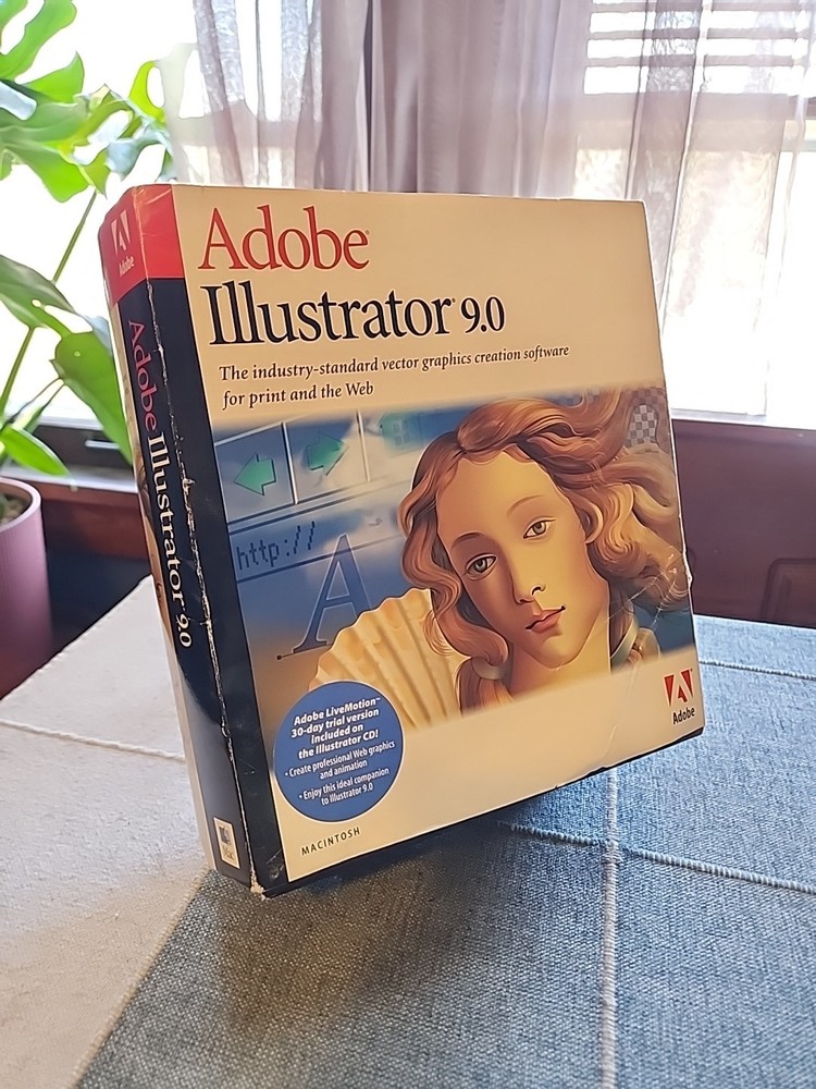 Adobe Illustrator 9.0 Big Box Macintosh Mac User Guide + Serial Number