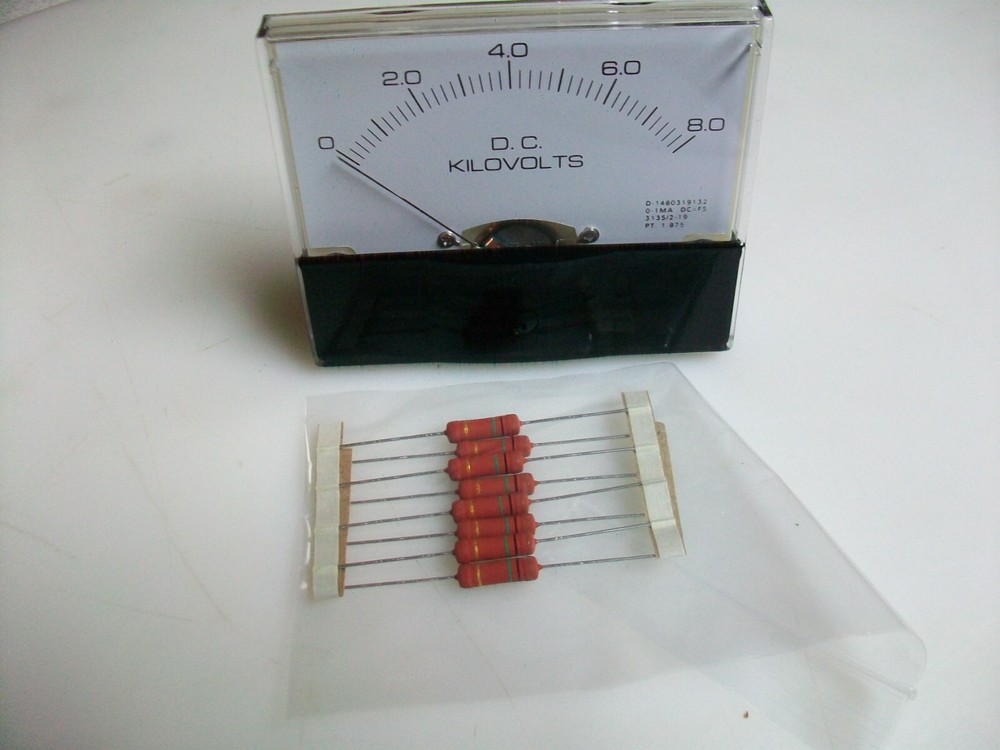 0-8 Kv. Dc. Panel METER NEW 4" X 3 1/2"