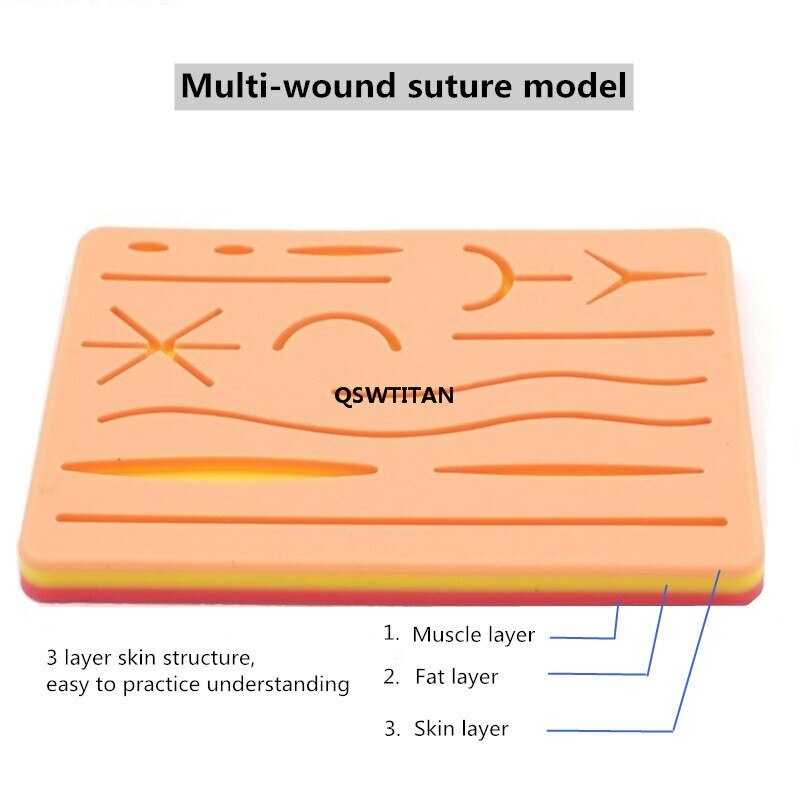 Y Traumatic Skin Suture Model silicone Wound suture pad Suturing Training Pad