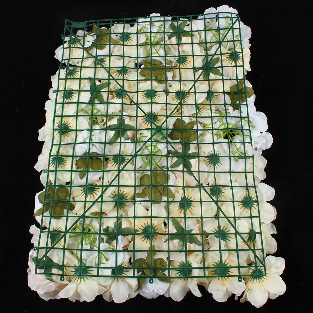 12pcs Silk Flower Wall Panel Artificial Hydrangea Flower Backdrop Wedding Decor